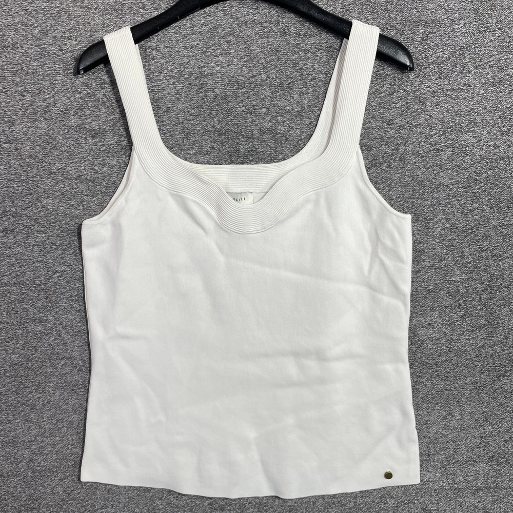 Ted‎ Baker London White Knit Ribbed Sweetheart Neck Size 5 XL
